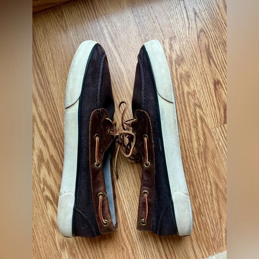 Ralph Lauren Polo Rylander boat shoes canvas/leather mens size 11.5 D
